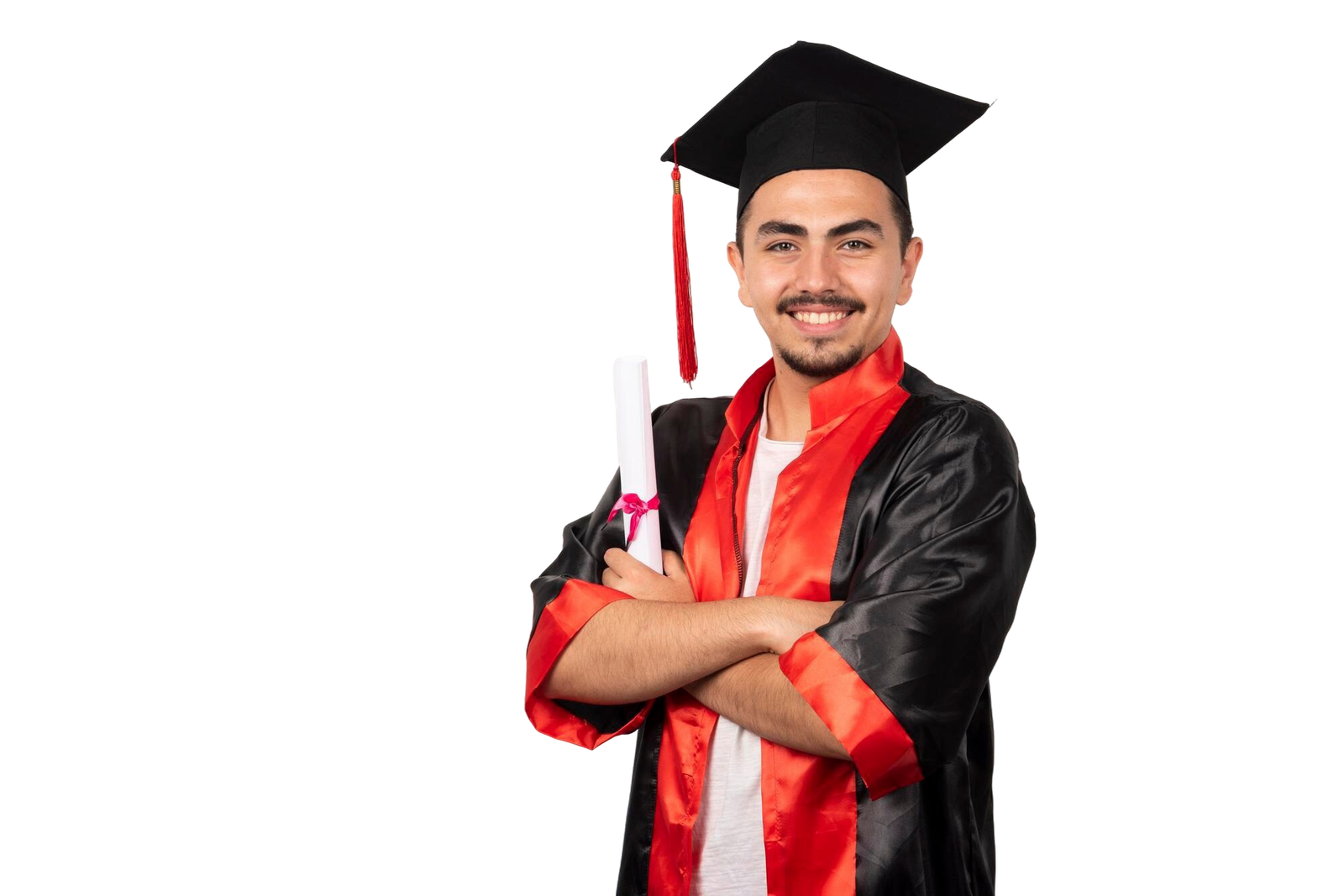 Graduate student at college campus